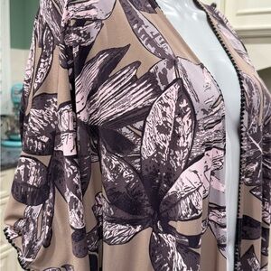 Maaji Botanical Floral Monstera Tunic Cover Up One Size